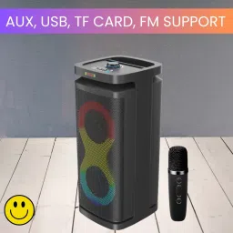 FRONY A1 (PORTABLE BLUETOOTH PARTY SPEAKER) HD Quality Audio &Wireless Karaoke MicQ154 40 W Bluetooth Party Speaker-picture-10