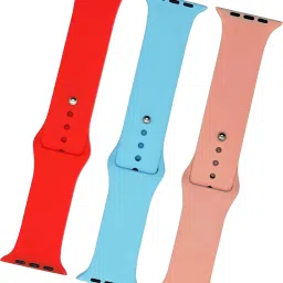 BLACK LOVIES Watch Strap Compatible with Apple Watch Straps 42mm 44mm, Soft Silicone Belt Sport Wristbands Smart Watch Band for iWatch Series SE 6/5/4/3/2/1 (PACK OF 3) Smart Watch Strap-image-53
