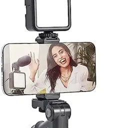 TPZ Vlogging Kit for Video Making with Mic, Tripod, LED Light & Phone Holder Clip Tripod Kit image 2