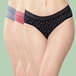 Pack of 3 Women Hipster Dark Blue, Blue, Maroon Panty-picture-23