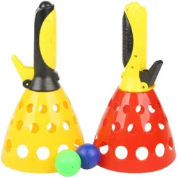 Click and Catch Pop and Catch Gun and Catching Basket Children and Adults Sports Toys for Kids Launcher Basket Twin Ball Game Indoor Outdoor Toy Set Unbelievable Activity Action Model (Color Many Be Vary)(Pack of 1)-8