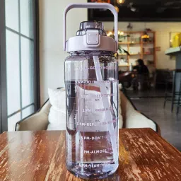 2L Transparent Motivational leakproof BPA Free marker gym water bottle 2000 ml Bottle-image-51