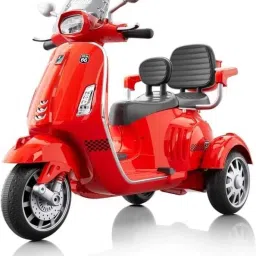 Vespa Dual Seater 12V Battery Operated Ride On Scooter with Foot Accelerator Scooter Battery Operated Ride On-image-1