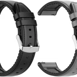 AOnes Pack of 2 Watch Strap Leather Silicone Belt for Fire-Boltt Ninja Touch To Wake Spo2 Smart Watch Strap-image-22