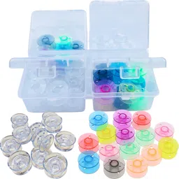 Plastic Sewing Machine Bobbins (40 Pcs) in a Plastic Case Plastic Bobbins-25