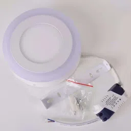hbx LED Wall/Ceiling Surface Light 6 Watt (3+3) Dual 3D Light Color BLUE+White, 4 Surface Ceiling Light Ceiling Lamp image 3