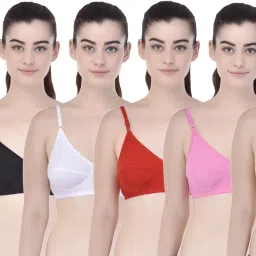 Pack of 6 Women Full Coverage Non Padded Bra-image-10