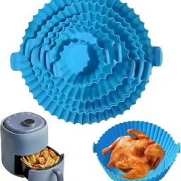 Air Fryer Silicone Pot 6 pcs with Ear Handles, Silicone Pot Liner NGB36 Air Fryer-image-76