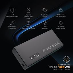 Resonate 12V2A Mini UPS Gen2 (7800mAh) | Intelligent Charging | Upto 6 Hours Backup | Replaceable Batteries image 4