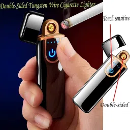g2l Smart Fingerprint Sensor Lighter with Indicator Light, Compact & Portable Design USB RECHARGEABLE Power Indicator Flameless USB Finger TOUCH LIGHTER Lighter Pocket Lighter image 5