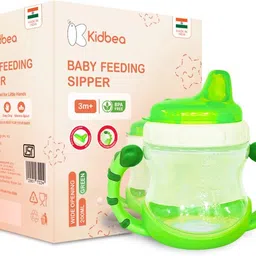 kidbea Baby Sipper Cup BPA-Free, Soft Silicone Spout, Spill-Proof, Easy Grip Handles-picture-2