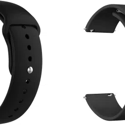 ACM WSM219B20BKBK2367 Pack of 2 Watch Strap Silicone & Magnetic Clasp 20mm for Inbase Urban Lite M Smartwatch (Black) Smart Watch Strap-image-78