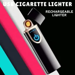 USB Cigarette Lighter for Smoking Windproof Slim Lighter with Fingerprint J236 USB Cigarette Lighter for Smoking Windproof Slim Lighter with Fingerprint J236 Pocket Lighter-picture-15