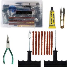 TW-5003 Tubeless Tire Puncture Repair Kit 6 in 1 Portable Flat Tyre Puncture Repair Box for Cars, Trucks, Motorcycles and SUVs Tubeless Tyre Puncture Repair Kit-24