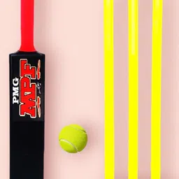 pmg Heavy Plastic Bat with PVC Stumps Set & 1 Bal| Bat Ball Wicket Kit for 8-11 Year PVC/Plastic CricketBat For 9 - 11 Yrs-picture-2