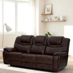 royaloak Texas American Leatherette Recliner Sofa 3 Seater In Brown Color-picture-43