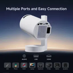 Omex 4K Android Dual Band WiFi6G (400 ANSI) Netflix Prime YouTube Auto Keystone (6000 lm / 1 Speaker / Wireless / Remote Controller) Portable Projector image 2