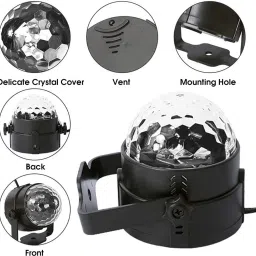 wundervox Disco Strobe Light With Remote Control Crystal Magic Ball Single Disco Ball image 2