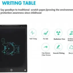 chg TechGear Ultra-thin One Button Erase Lcd Writing Tablet (Blue) Modern E-slate, Best Learning Tool For Kids - Save 100000 Papers Multi Color 50 image 2