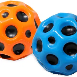 ms toys Bouncing Moon Ball for Kids with Soft Rubber Bounce Ball Set (Pack of 2)For Kids image 3