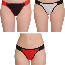 Pack of 3 Women Thong Multicolor Panty-image-9