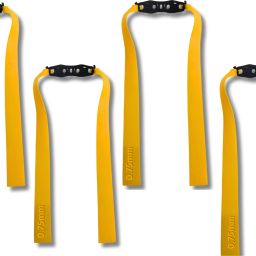 Set of 4 Yellow Replacement Flat Bands | 20CM | 0.75MM | Bright & Durable Latex Slingshot-2