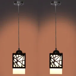 Wooden Hanging Lamp Without Bulb(PACK OF 2) Pendants Ceiling Lamp-picture-7