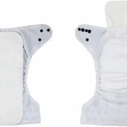 jaydison All In One Washable Reusable Reuse Nappy Button Diaper Cover With Insert For New Born Baby To 2 year (2Diaper cover+2 Insert) image 3