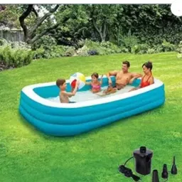 Swimming Pool 10-Feet Swimming Pool Bath Tubs for Adults with Electric Pump Inflatable Swimming Pool-image-9