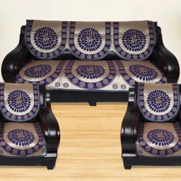 Arman Blue AR Design Velvet Sofa Cover (Blue Set of 6 Pieces) Sofa Fabric-image-23