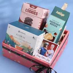 Fathers Day Floral Tea N Treats Hamper-33