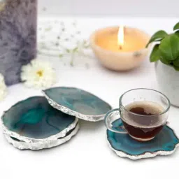home arte Brazilian Green Stone Set of 4 Table Coasters-picture-19