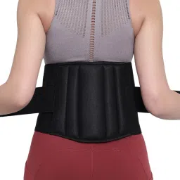 Lumbar Sacral (LS) Waist Belt for Men/Women Back Pain Relief, Slip-Disc (BLACK) Back / Lumbar Support-40
