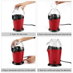 generic VAGHASIYA ENTERPRISE Automatic instant Pop Corn Maker with Auto Popup Feature Hot Air Popcorn Machine | 1200 W Electric Oil Free Maker with Measuring Cup (Pack of 1) image 3