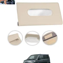 Beige Leatherite Rectangle Shape Fancy Design Tissue Dispencer For Car-227 Vehicle Tissue Dispenser-picture-27
