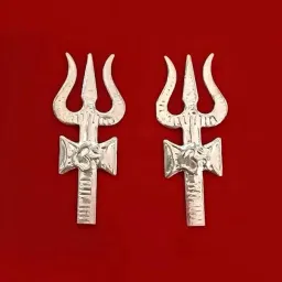 ASTRO-D 999 Silver Divine Lord Shiva Trident, Religious God Shiva Trishul Decorative Showpiece - 5 cm-picture-5