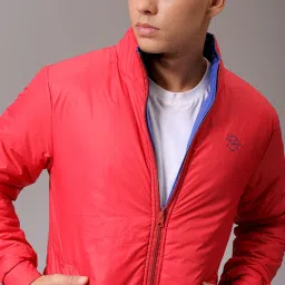Men Solid Quilted Jacket-image-4