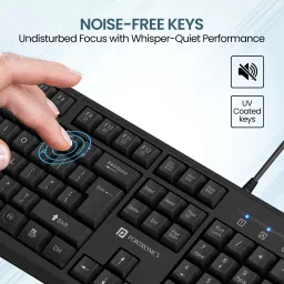 Portronics Ki-Pad 4, Multimedia Hotkeys, Rupee Symbol Key, Ergonomic, Full-Size Layout, Wired USB Handheld Laptop Keyboard Compatible with Desktop, Laptop, Mac image 3