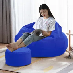 4XL 4XL Bean Bag With Relaxing Footrest Bean Bag Chair With Foam Filling-6