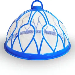 Plastic Food Cover Net Dome with Hanging Hook Round Net Kitchen Table Pack of 1 12.5 inch Lid-image-1