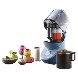USHA iChef 1000 Watt 2 Jars Blender Heater ( Quadra Noise Reduction Technology, Blue)-picture-0