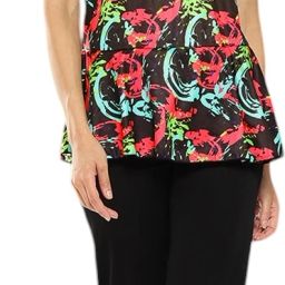 Aarika Womens Sports Wear Rani-Black Colour Printed Nylon Swim Suit Printed Women Swim-dress Pink Swimsuit-image-45