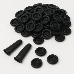 10 Pcs Black Latex Finger Cots - Fingertip Guards, Finger Gloves Latex Safety Gloves-image-8