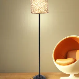 tu casa Contemporary Black thick Floor Lamp with Leopard Print-picture-13