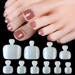 Toe Nail 500PCS False Nails Artificial Clear DIY False Toe Nails Fake Nails Natural-18