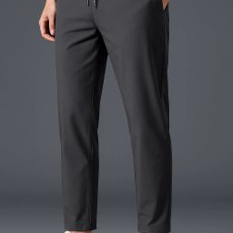 mastersahab Men Regular Fit Grey Lycra Blend Trousers-picture-8