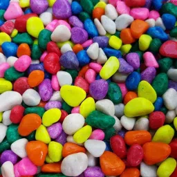 Polished Marble Stone Colored Pebble For Vase Home Garden Decoration- Multi 900g Painted, Polished, Regular Angular, Asymmetrical Marble Pebbles-image-51