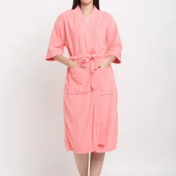 Pink Free Size Bath Robe-17