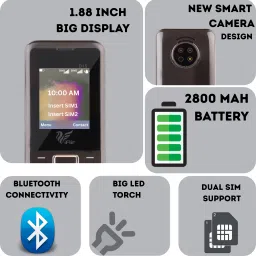 iair D15 Dual Sim Keypad Phone | 2800 mAH Battery & Big 1.88 Inch Display image 3