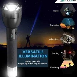 zeno volt Led Torch Light Long Range 500Meter 1 Km High Power Zoomable Torch image 4
